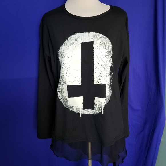 Sun Light Tops - Inverted cross shirt